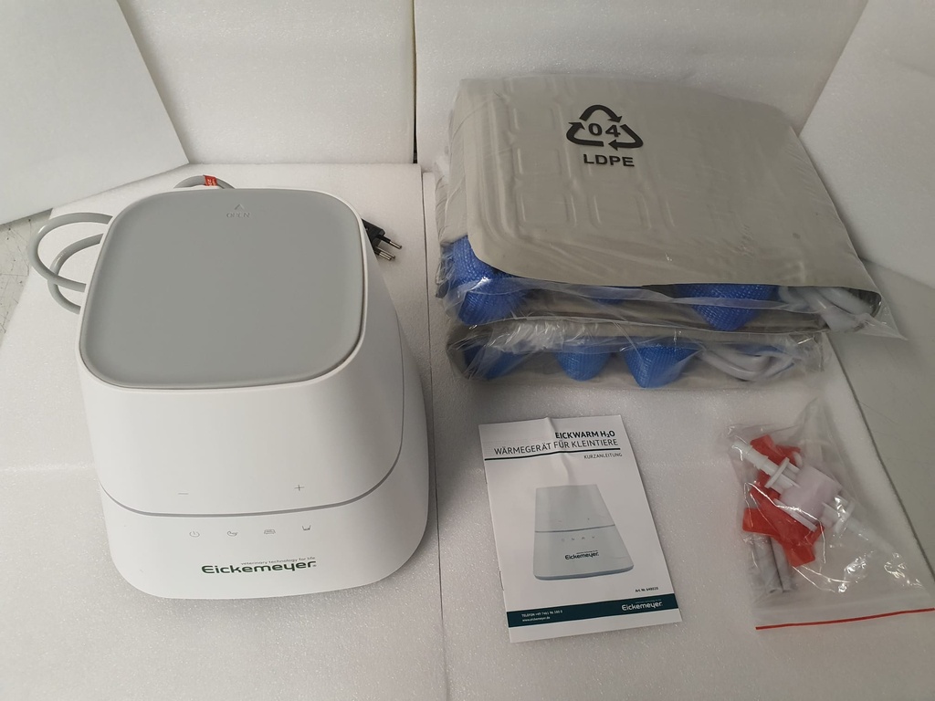 EickWarm H2O Wärmegerät für Kleintiere, SN: 202408131912018 - Der Artikel ist neu und in der Originalverpackung, jedoch ist der Netzstecker des Geräts schweizerisch.