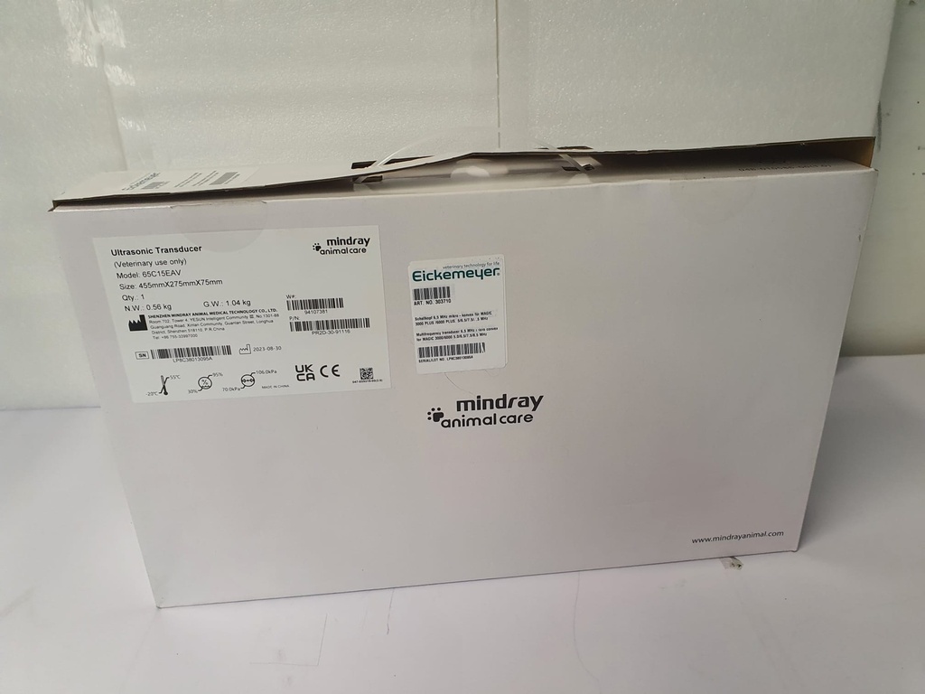 Schallkopf 6,5 MHz mikro-konvex für MAGIC 3000 PLUS /6000 PLUS, 5/6,5/7,5/8,5 MHz, SN: LP8C38013095A  - Gebrauchsspuren, in der Originalverpackung, Baujahr 08/2023.