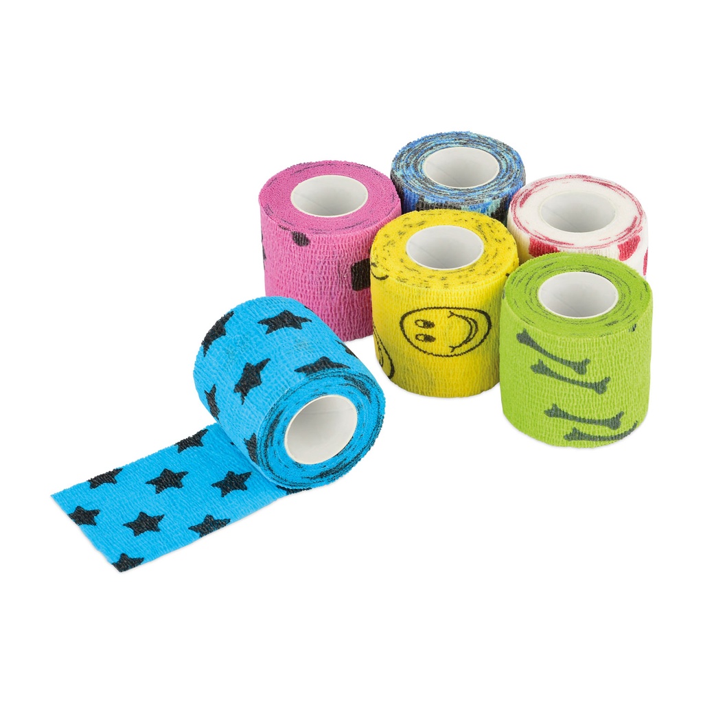 [050758] EickWrap FUN, 6 x 6 Motiv-Bandagen, 5 cm, Packung mit 36 Stück