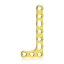 EickLoxx Small Contour 2.2, L-Platte links, 9-Loch, System 1,7/2.3mm, gelb, 18 x 39 mm