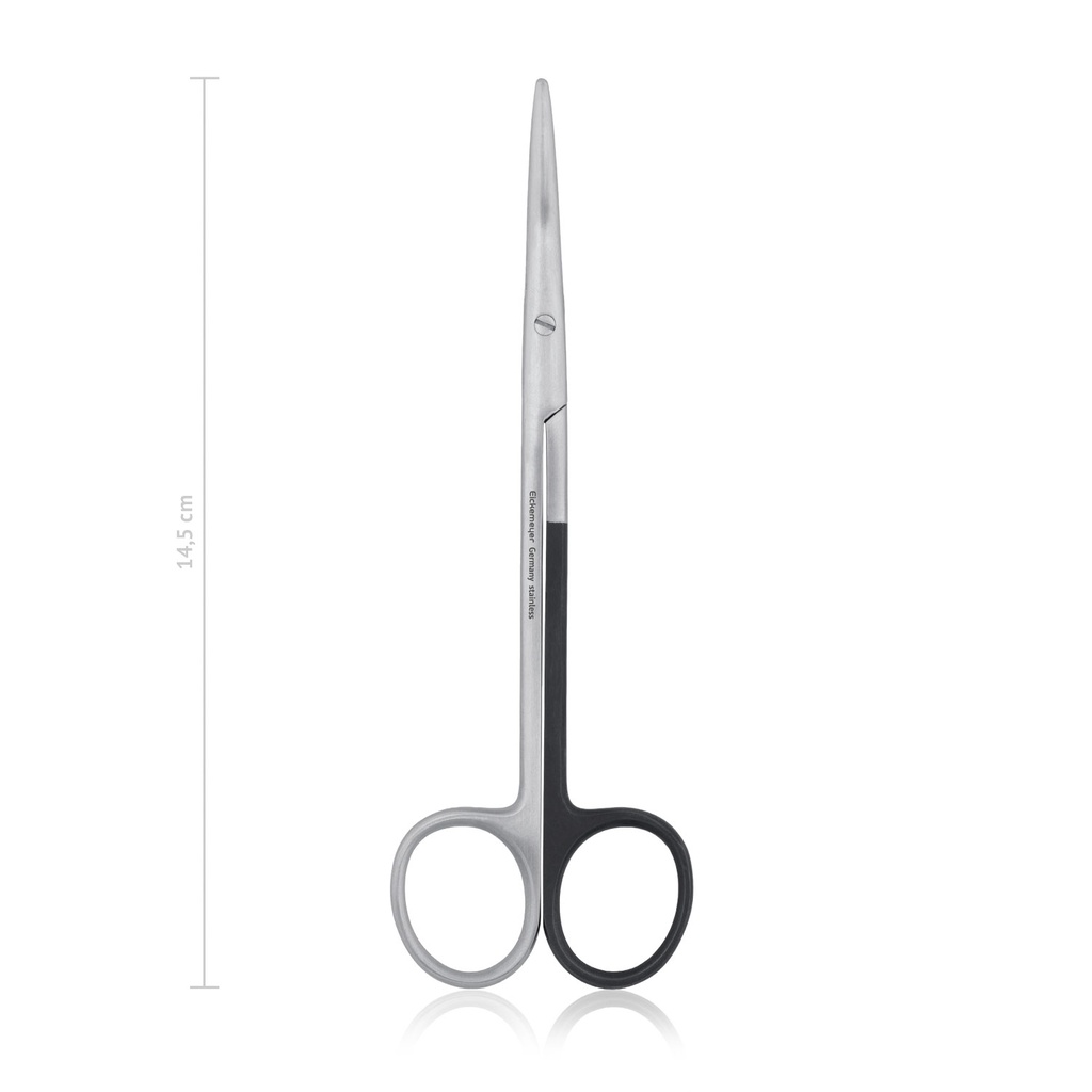 Präparierschere METZENBAUM für Linkshänder, stumpf/stumpf, 14,5 cm, gebogen
