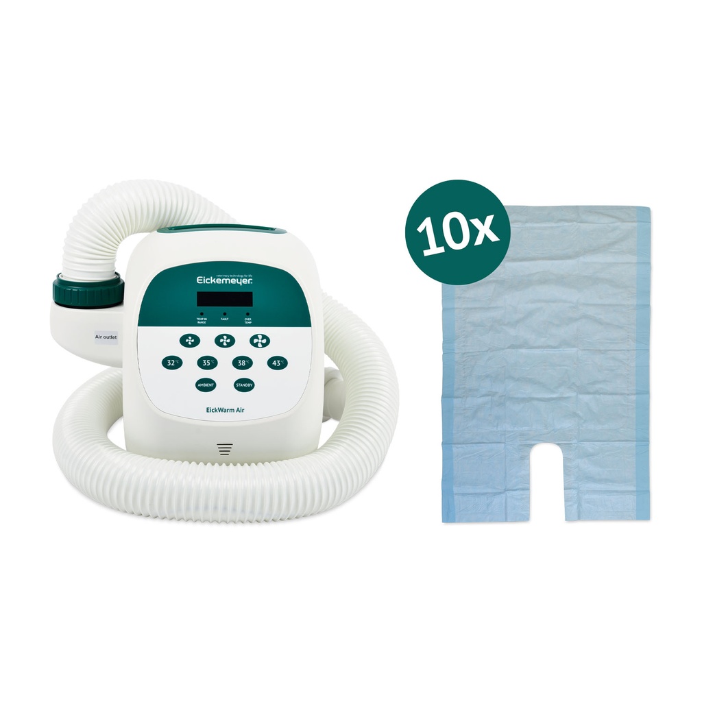 [64800010] EickWarm Air - Veterinary Warming System inkl. 10 Einmalwärmedecken Wärmedecken, 1450 x 1020 mm