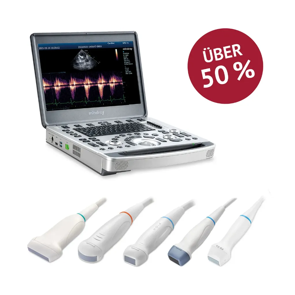 [A30453105] Abverkaufs-Paket M9 Vet Cardio mit 5 Schallköpfen, Mikro-konvex (C11-3s), Linear (L12-4s), Phased Array (P10-4s), Phased Array (P7-3s), Single Christal (SP5-1s)