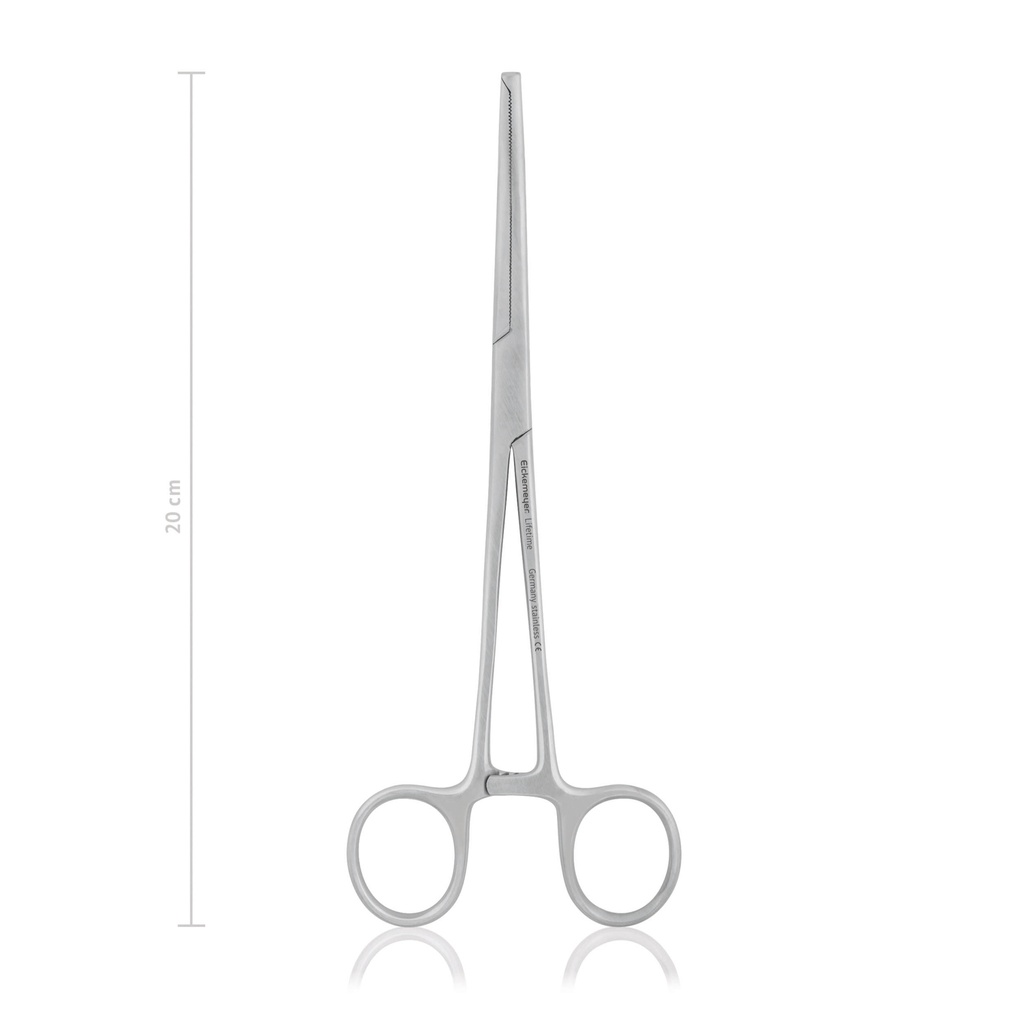[142520] Arterienklemme KOCHER-OCHSNER, 1x2 Zähne, 20 cm, gebogen