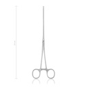 MAYO-ROBSON Darmklemme, längsgerieft, 24 cm, gebogen