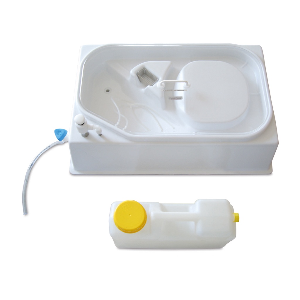 Desinfektionswanne für Endoskope, Tischmodell, mit Handpumpe aus chemieresistenten ABS Kunststoff 79 x 52 x 32 cm