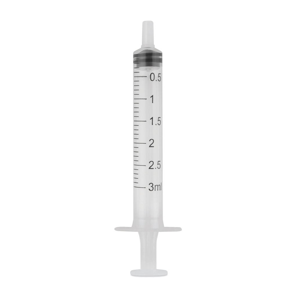 [050358] EICKINJECT Einmalspritze, 3 ml, 3-teilig, mit Gummikolben, Packung mit 100 Stück, steril