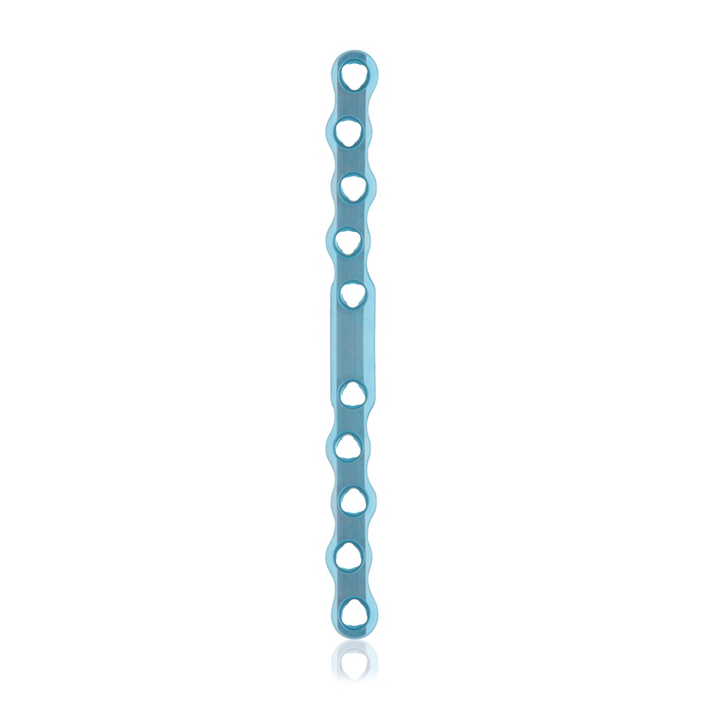 [187744] EickLoxx S-Typ Knochenplatte 10-Loch 108 x 8 x 3.2 mm, Titan, hellblau