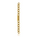 EickLoxx S-Typ Knochenplatte 12-Loch, 140 x 11 x 4,5 mm, Titan, gold