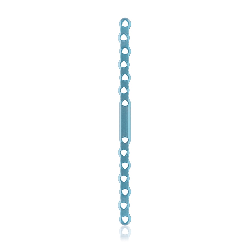 [187747] EickLoxx S-Typ Knochenplatte 14-Loch, 158 x 8 x 3.2 mm, Titan, hellblau