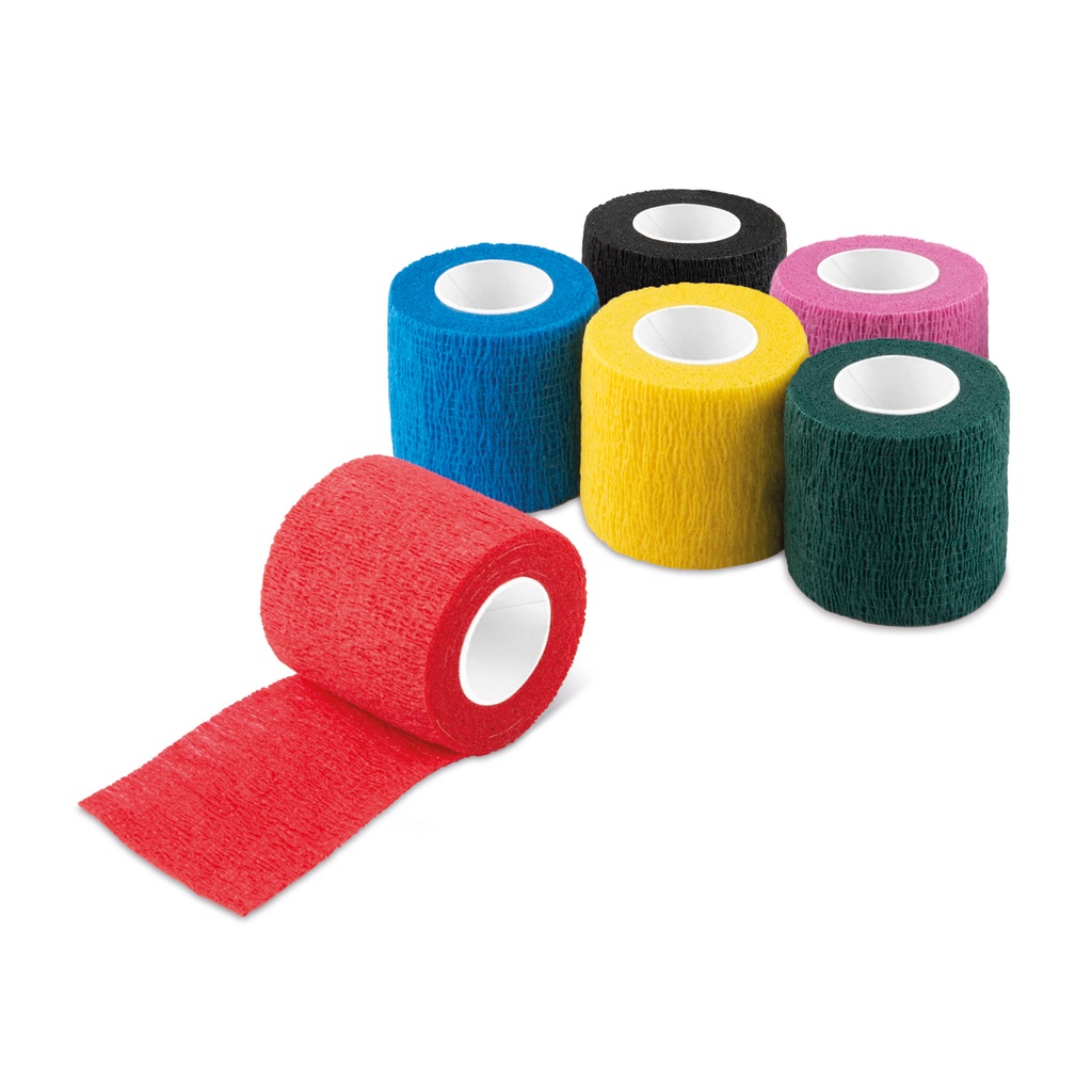 [050750] EICKWRAP Verband, 5 cm, selbstklebend, farblich sortiert, 4,5 Meter, Packung mit 36 Stück