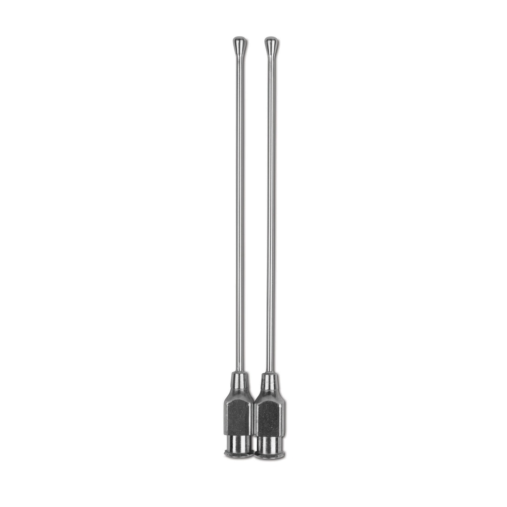 [405816] Eingebe/Fütterungskanüle mit Knopf, 3 x 76 mm, gerade, Packung mit 2 Stück