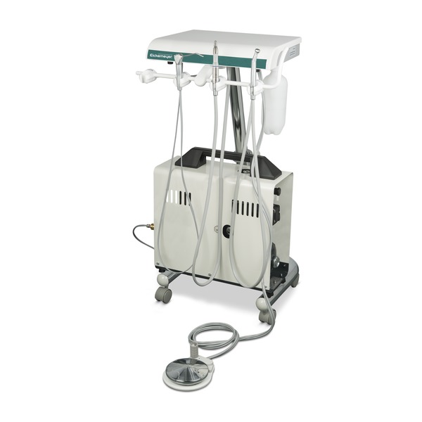 [174000] Fahrbare Dentaleinheit Profident komplett mit Low Speed Handstück, High Speed Winkelstück, Luft/Wasser, inkl. Kompressor