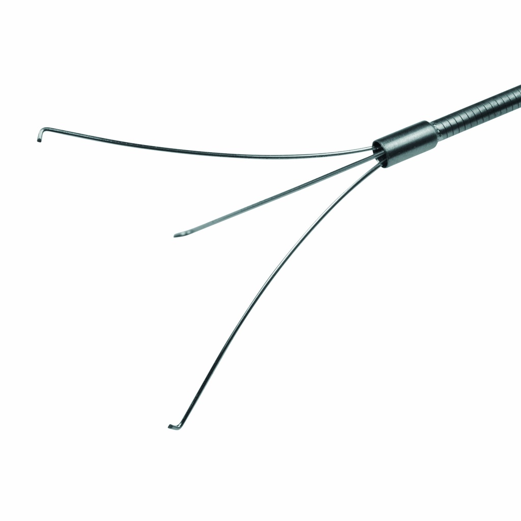 Fremdkörpergreifer mit Haken, flexibel, 3 Greifer, Ø = 2,3 mm, L = 230 cm