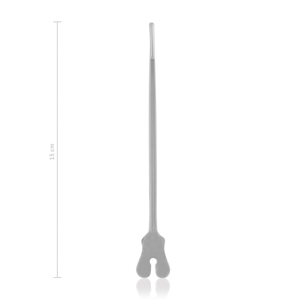 Hohlsonde mit Knopf, 15 cm