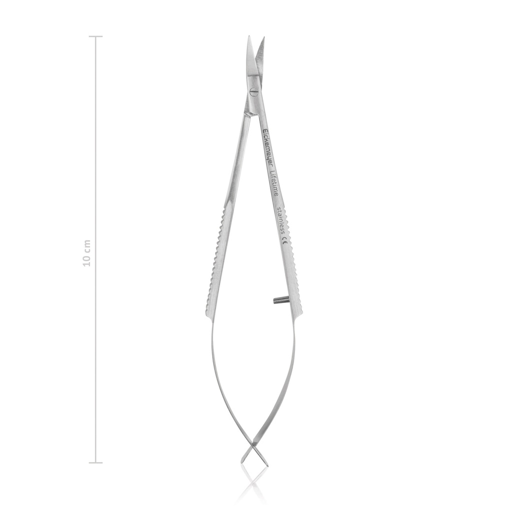 [171710] Iridektomieschere Castroviejo, gebogen, spitz, 10 cm 