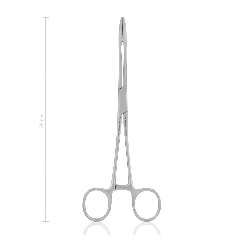 [137020] Korn- und Tupferzange GROSS, 20 cm, gerade, mit Sperre