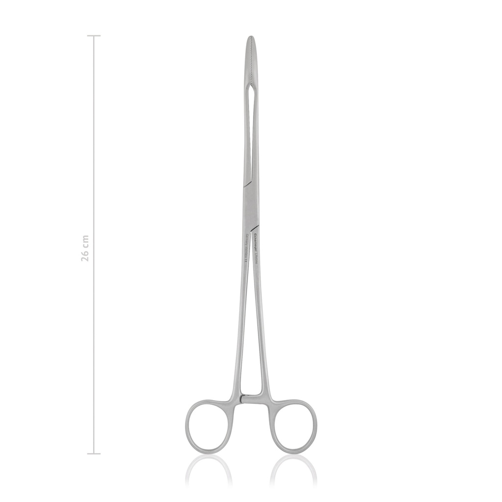 Korn- und Tupferzange MAIER, 26 cm, gerade, mit Sperre