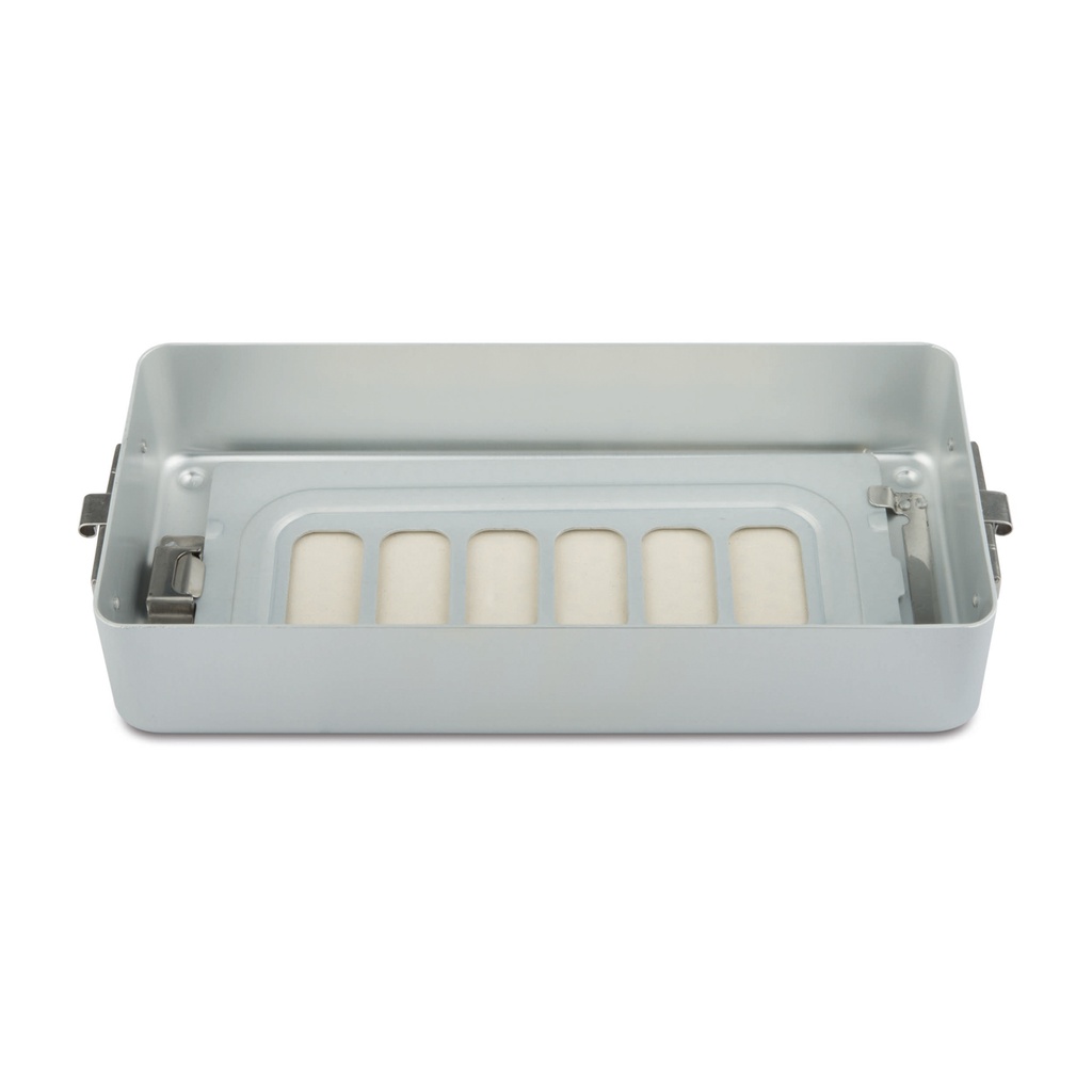 Mittleres Bodenteil zu Klein-Set-Contain silber, perforiert, 300 x 140 x 70 mm 