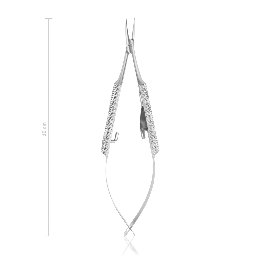 Nadelhalter BARRAQUER-TROUTMAN, mit Sperre, gebogen, 10 cm