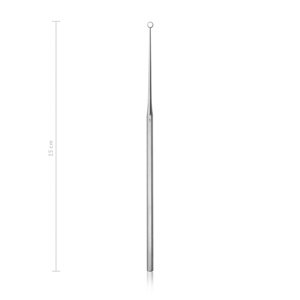 [173615] Ohrkürette Buck, L = 15 cm, gebogen, stumpf, Größe 0 