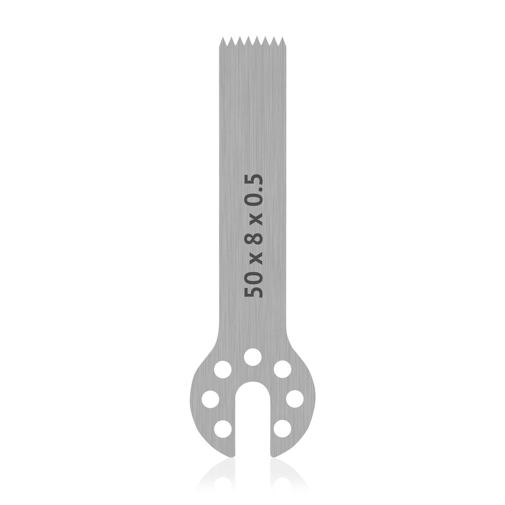 [196140] OrthoVet Plus Sägeblatt Aesculap - Aufnahme, Größe: L 50 x B 8,0 x H 0.5 mm, Edelstahl