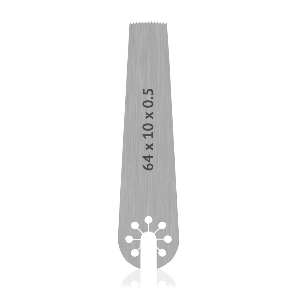 [196180] OrthoVet Plus Sägeblatt Aesculap - Aufnahme, Größe: L 64 x B 10 x H 0.5 mm, Edelstahl
