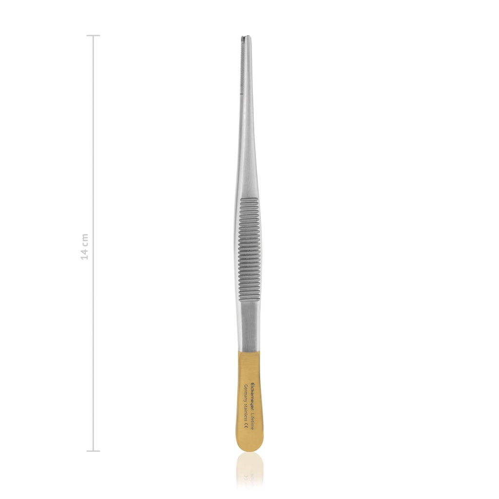 [132714] Pinzette OEHLER, chirurgisch, 1 x 2 Zähne, 14 cm, TC