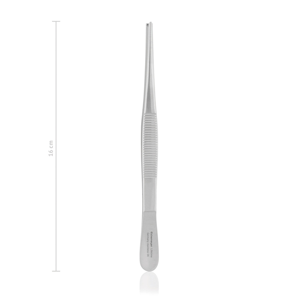 Pinzette STANDARD, chirurgisch, 1 x 2 Zähne, 16 cm