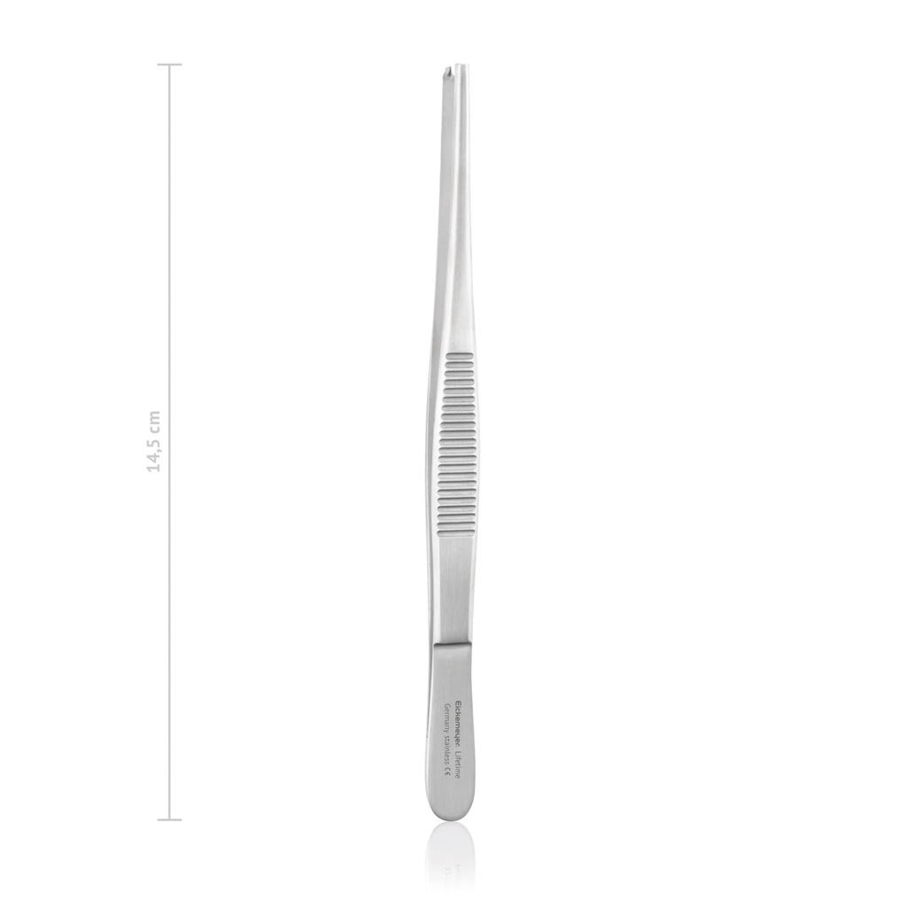 Pinzette STANDARD, chirurgisch, 1 x 2 Zähne, 14,5 cm