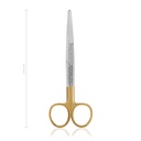 Präparierschere MAYO, stumpf/stumpf, 14,5 cm, gebogen,TC, mit Wellenschliff