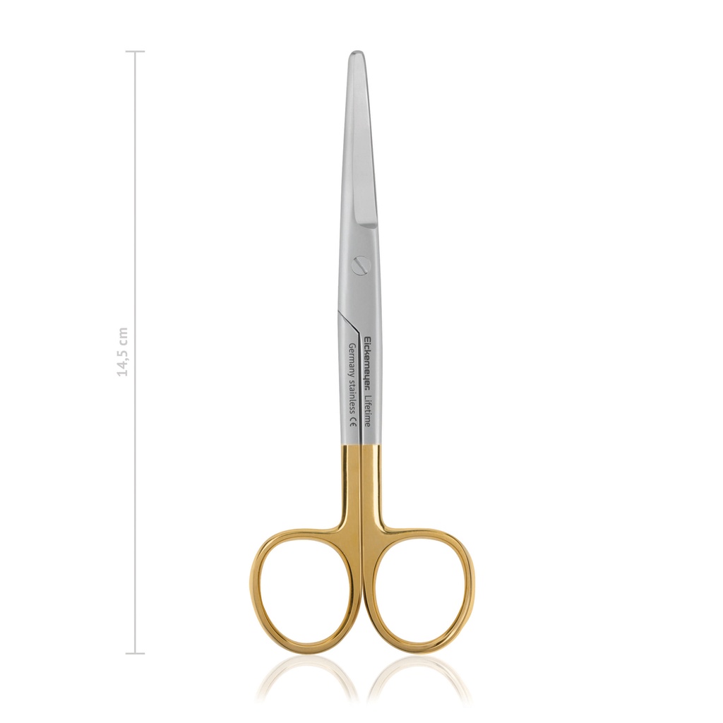 [117314] Präparierschere MAYO, stumpf/stumpf, 14,5 cm, gebogen,TC