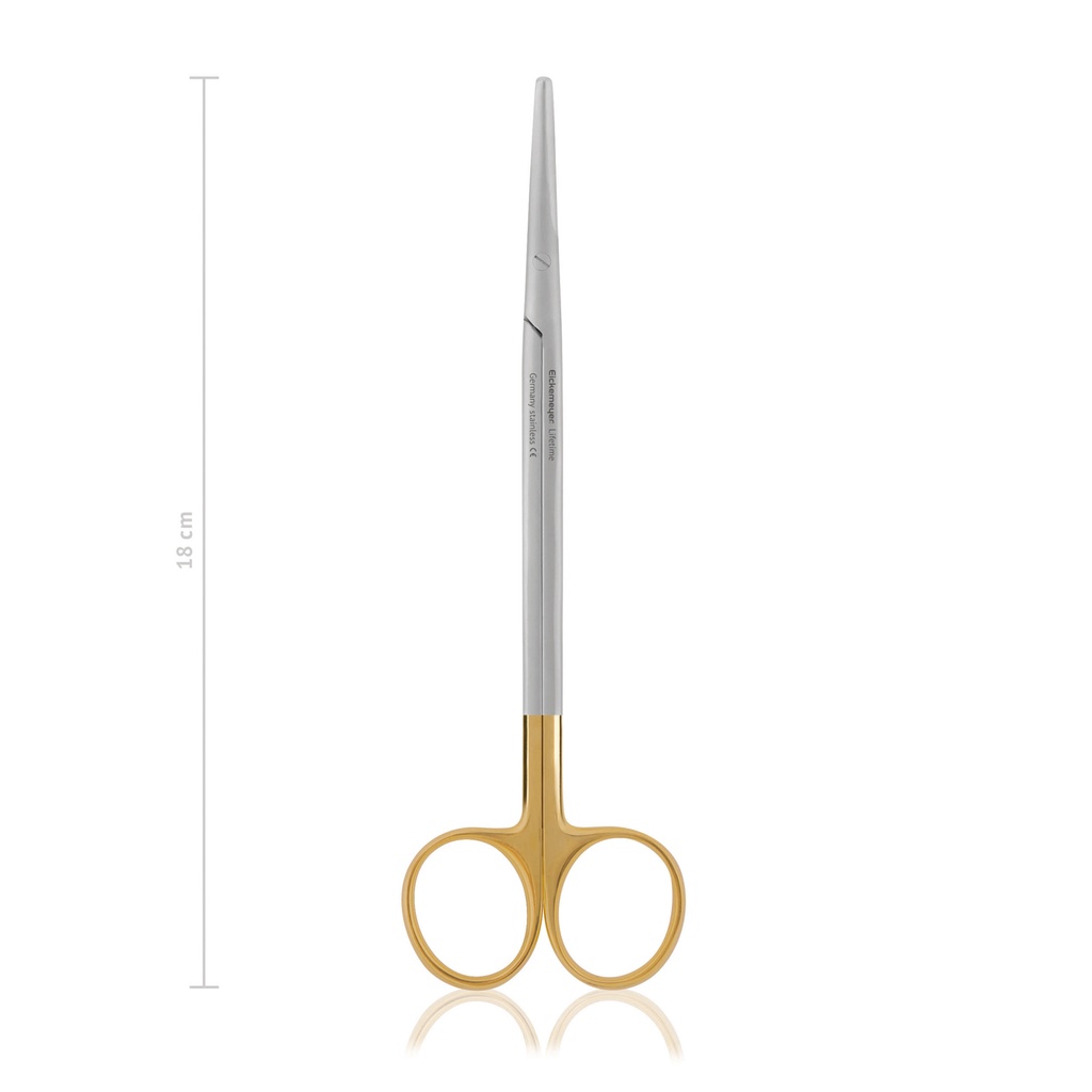 Präparierschere METZENBAUM, stumpf/stumpf, 18 cm, gebogen, TC