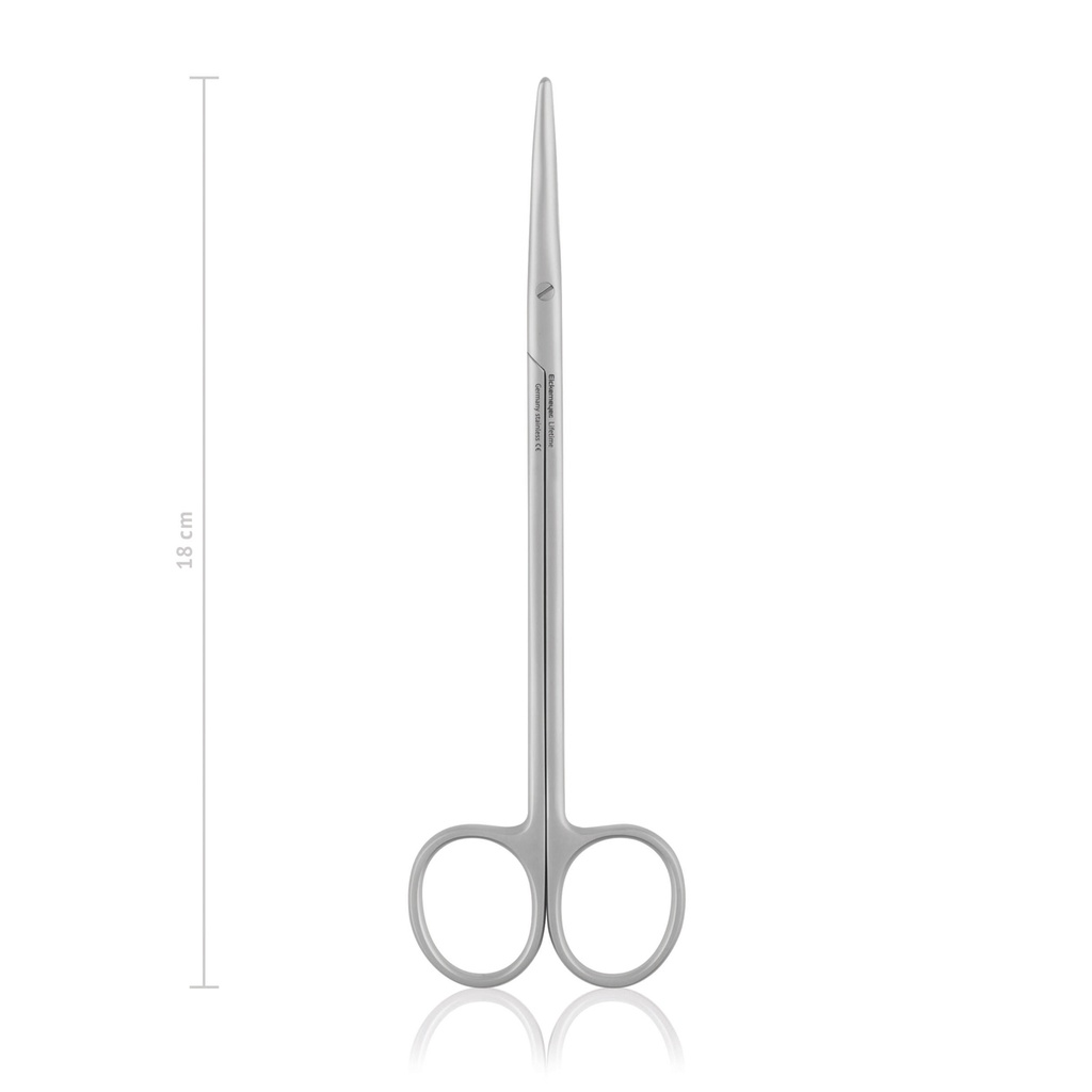 Präparierschere, METZENBAUM, stumpf/stumpf, 18 cm, gebogen