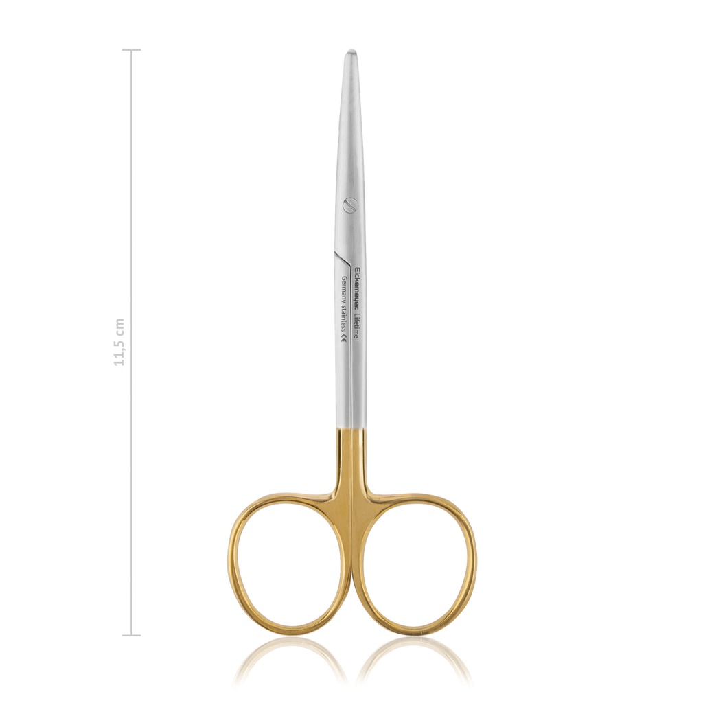Präparierschere METZENBAUM, fein, stumpf/stumpf, 11,5 cm, gebogen, TC