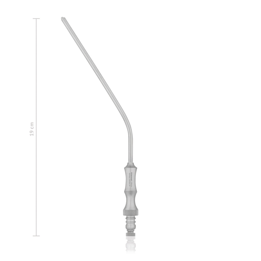 Saugkanüle FRAZIER/ FERGUSSON, AD Ø = 5 mm, mit Saugunterbrecher und Mandrin, 19 cm lang