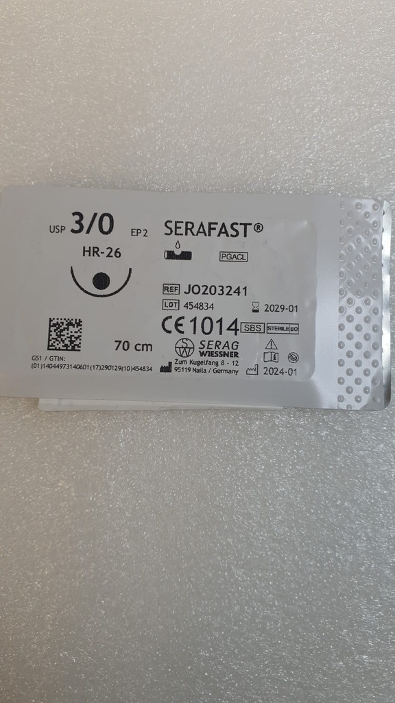 Serafast EP 2, USP 3/0 Round bodied needle 