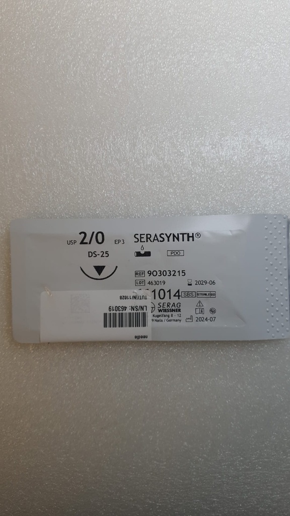 [050880] Serasinth EP3, USP 2/0 Reverse cutting needle 