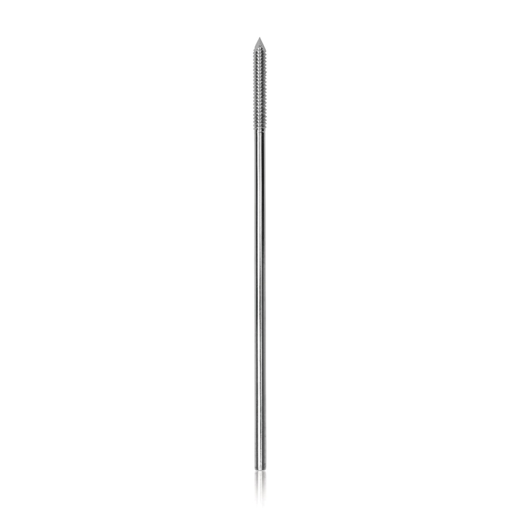 Steinmann-Nagel D= 3 mm mit aufgesetztem Gewinde "Interface" (vorne)