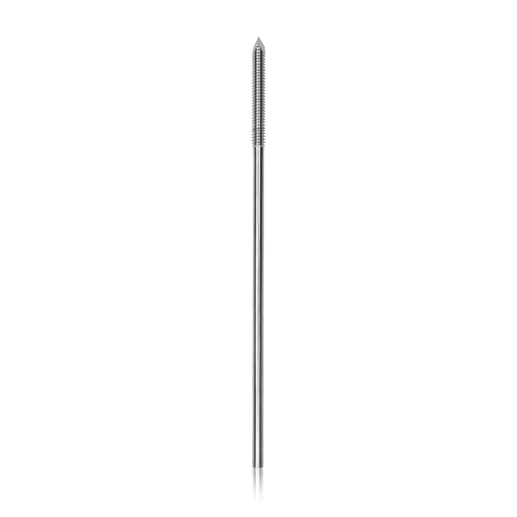 [180494] Steinmann-Nagel, d = 3,5 mm, mit aufgesetztem Gewinde am Ende des Nagels Gewinde: d = 4,3 mm, Länge 130 mm