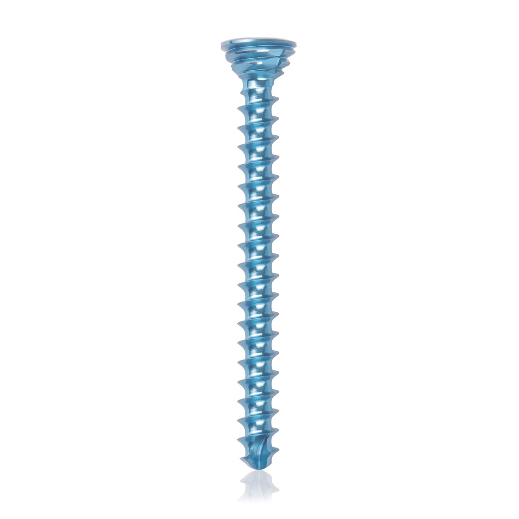 Titan-Verriegelungsschraube Ø2.7x 28 mm, multidirektional, blau, Torx 10, selbstschneidend, selbstbohrend