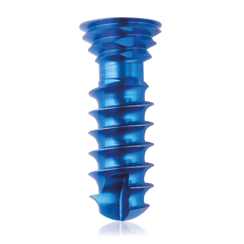 Titan-Verriegelungsschraube Ø4x 12 mm,  multidirektional, blau, Torx 10, selbstbohrend, selbsschneidend
