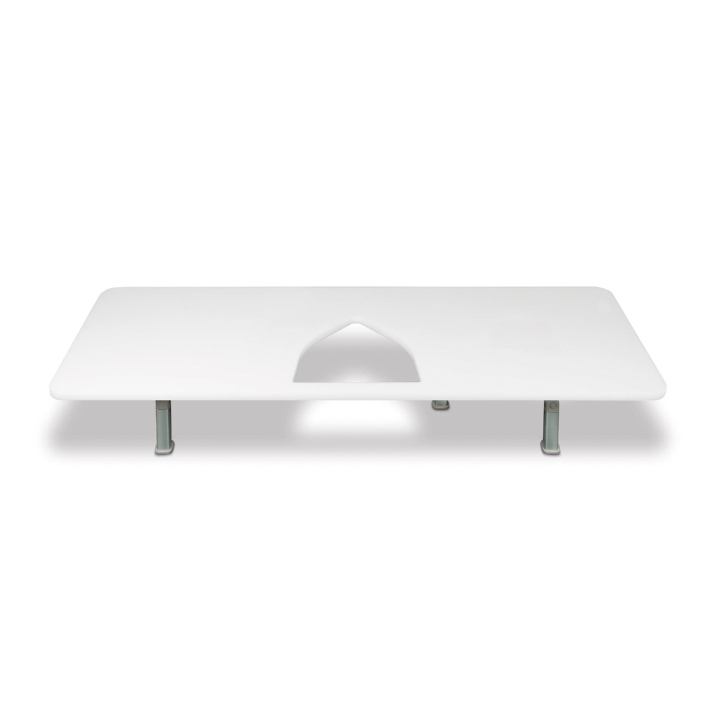 Ultraschall-Tischaufsatz aus PE500 L:140 cm x 60 cm x 19 cm Höhe mit Aussparung für Herzultraschall nach Dr. Schramm