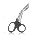 Universal-Verbandschere mit Kunststoffringen, schwarz, 18 cm