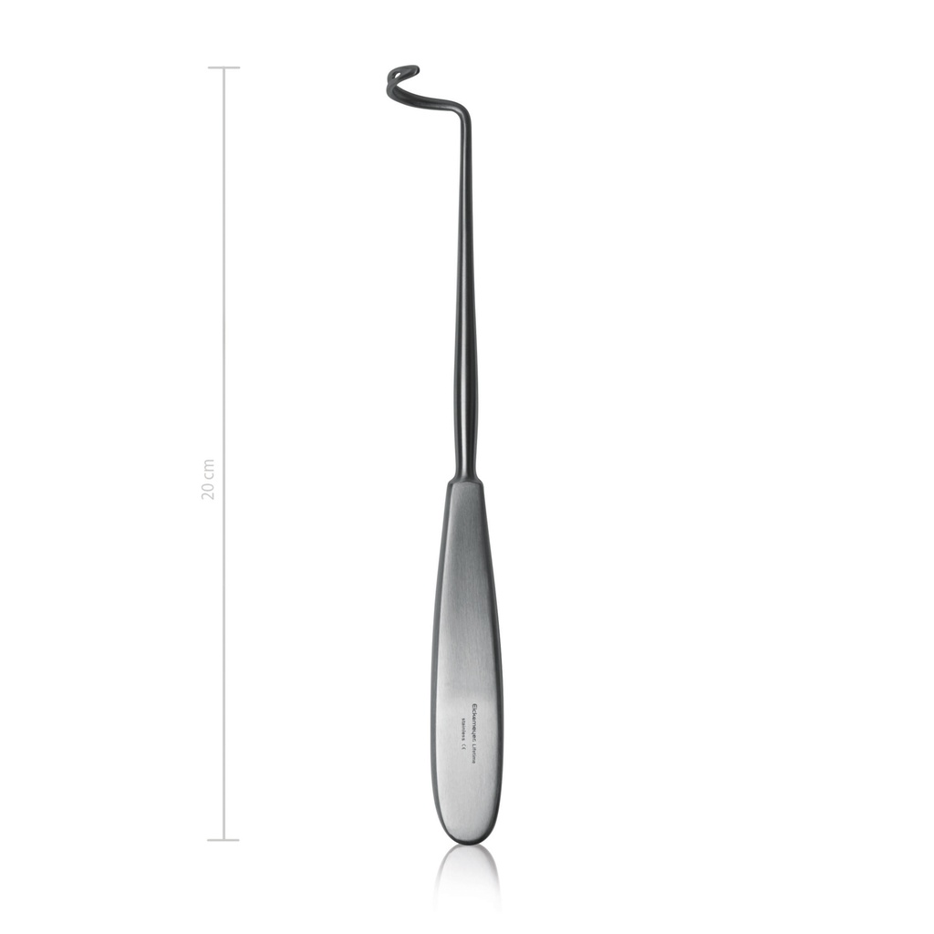 [154220] Unterbindungsnadel Deschamps, 20 cm, links gebogen für die rechte Hand/stumpf 