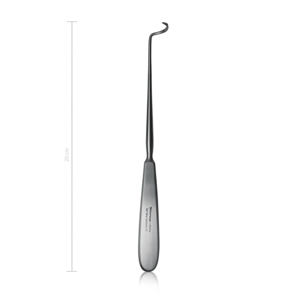 [154520] Unterbindungsnadel DESCHAMPS, kleine Biegung, 20 cm, rechts gebogen / linke Hand, scharf