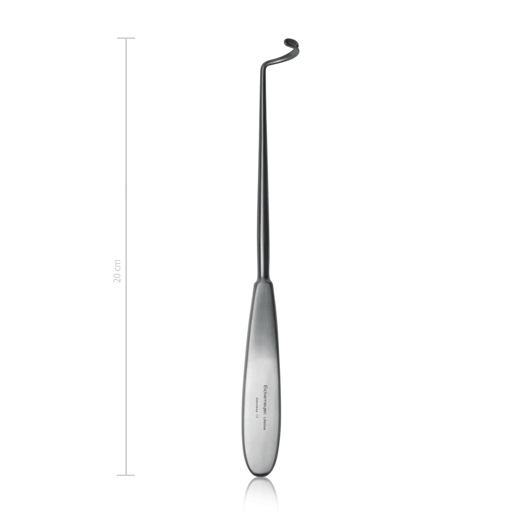 [154320] Unterbindungsnadel Deschamps, 20 cm, rechts gebogen für die linke Hand/stumpf 