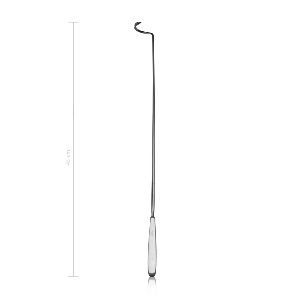 [154045] Unterbindungsnadel Deschamps, 45 cm links gebogen f. die rechte Hand/scharf 