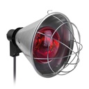 Wärmelampe kompl. mit Infrarot-Birne 150 Watt, tropfwassergeschützt und schutzisoliert nach VDE