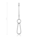 Wundhaken VOLKMANN, 2-zinkig, stumpf, 9 x 8 mm, 22 cm
